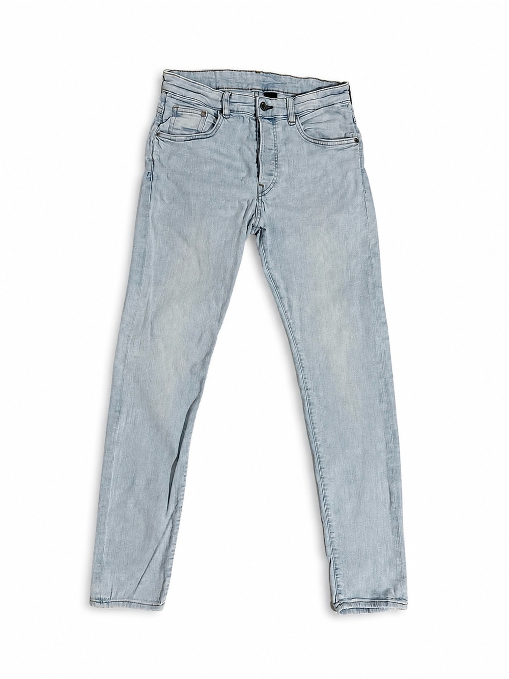 H&M Skinny Fit Light Wash Denim Jeans Men’s Size 32 Button Fly Stretch
